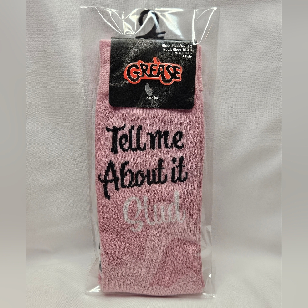 5/$20 Grease "Tell Me About It Stud" Crew Socks NWT